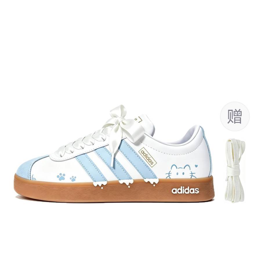 Adidas Adidas VL COURT 2.0 Skateboard Shoes Unisex Low Top Blue