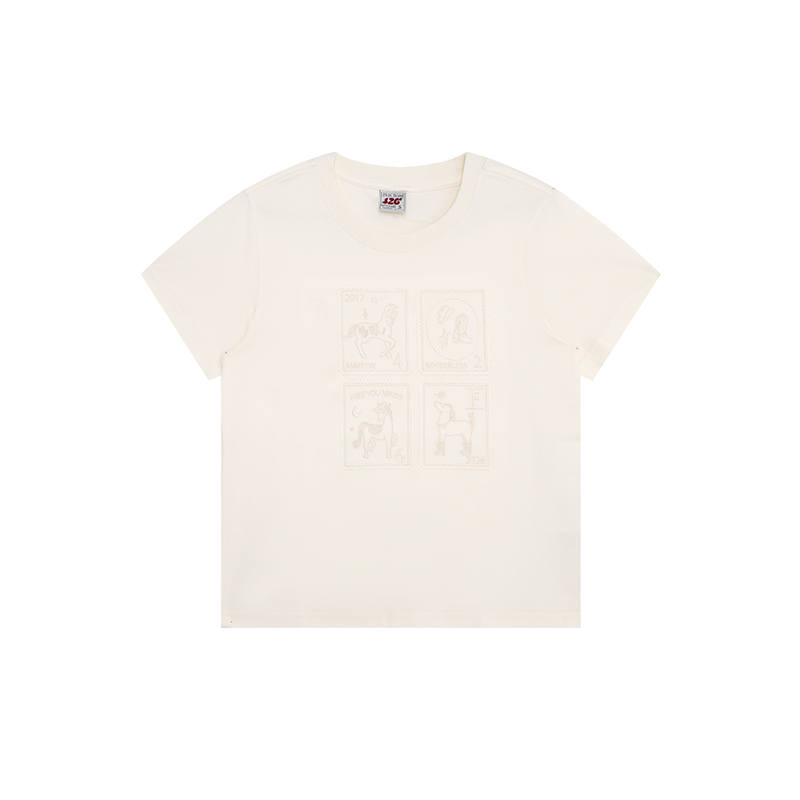 F426 T Shirts Women's Crew Neck Moderate Straight Fit