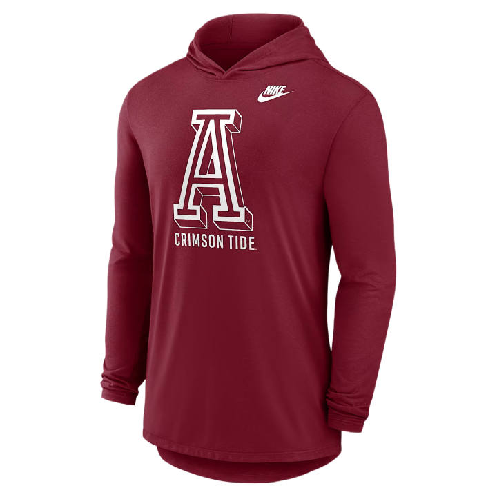 Nike Nike Dri Fit College T Shirts Men's Dark Red Hooded Non Detachable Moderate