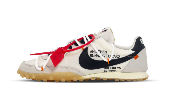 Nike Nike Waffle Racer Running Shoes Men's Low Top White/Black/Orange