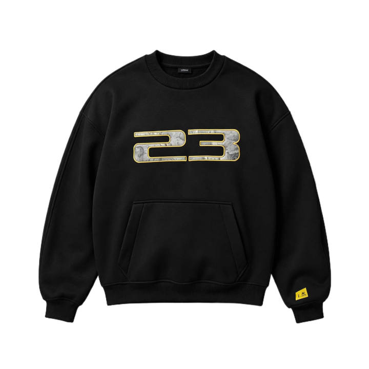 Jordan Jordan Brooklyn Sweatshirts Men's Black/Bright Lemon Crew Neck Moderate