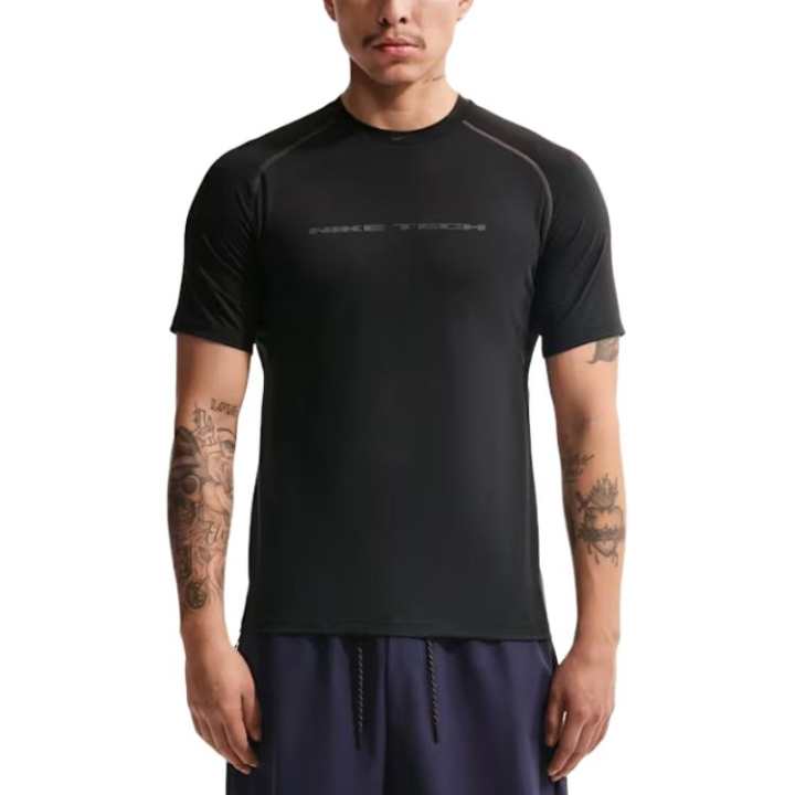 Nike Nike Quick Dry T Shirts Men's Black/Charcoal Gray/Black Crew Neck Moderate