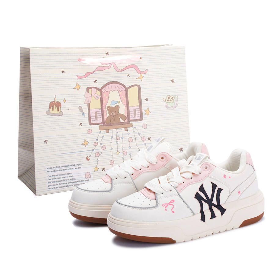 MLB MLB Chunky Liner Skateboard Shoes Unisex Low Top Pink/White