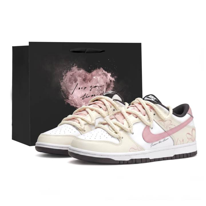Nike Nike Dunk Skateboard Shoes Unisex Low Top Powder