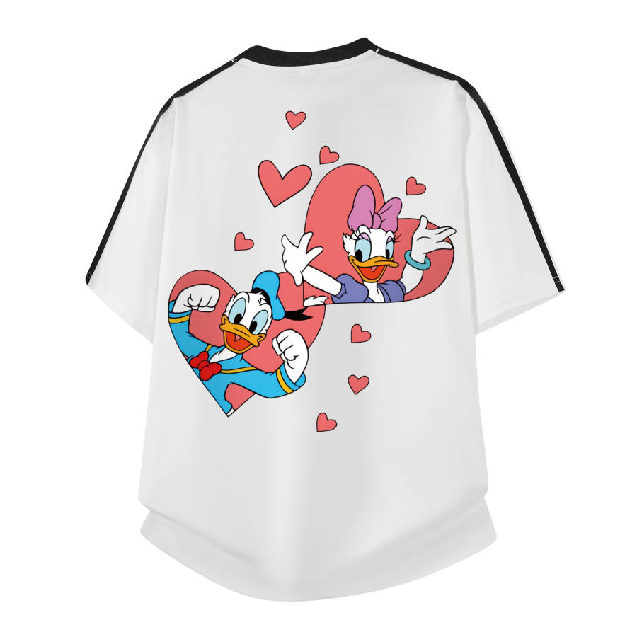 Disney T Shirts Unisex V Neck Moderate Straight Fit