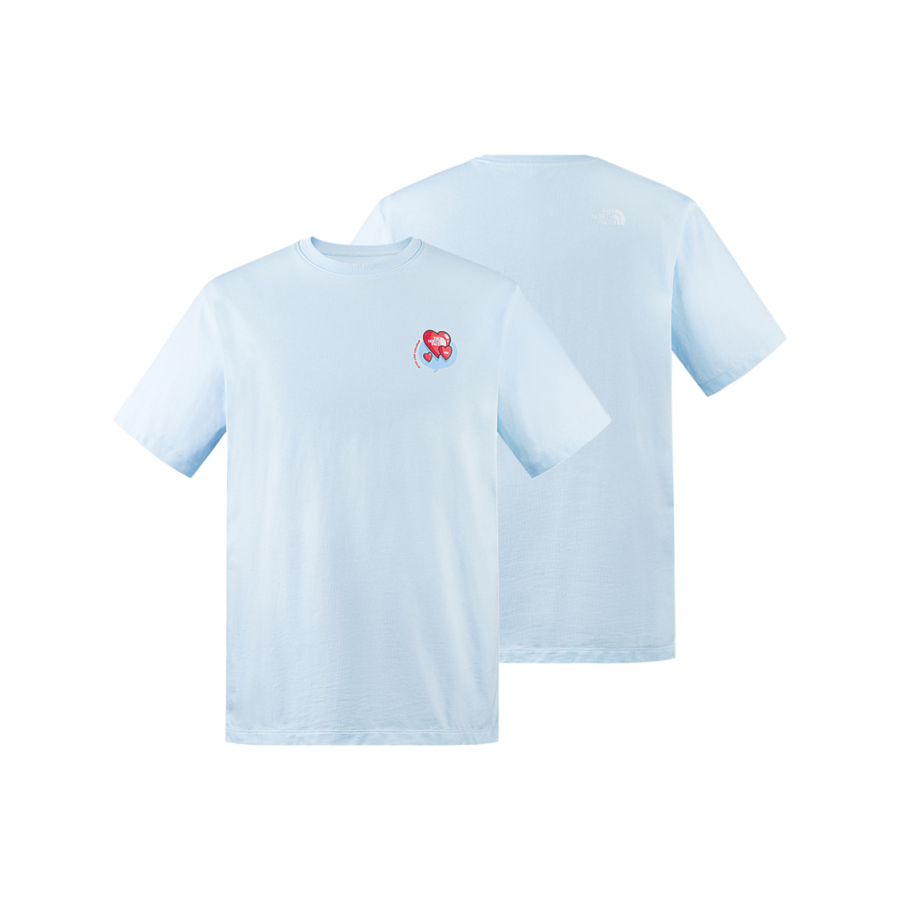 THE NORTH FACE Heart T Shirt Unisex Fantasy Blue