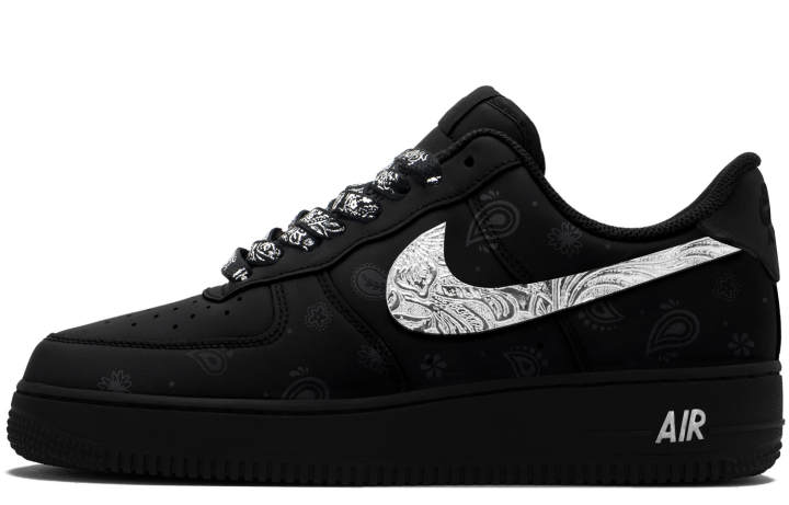 Nike Nike Air Force 1 Skateboard Shoes Men's Low Top Black/Silver