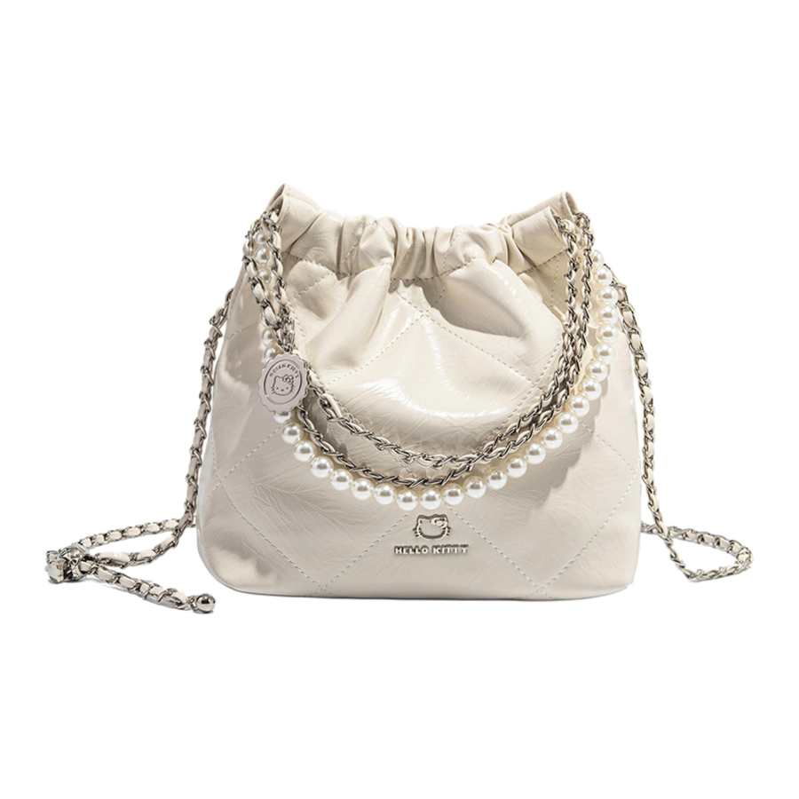 Sanrio Pu Shoulder Bag Women's Pink/White/Silver/Black