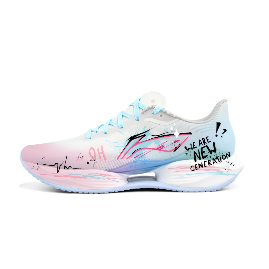 Li-Ning Li Ning Super Light 22 Running Shoes Men's Low Top Pink Blue Gradient Macaron