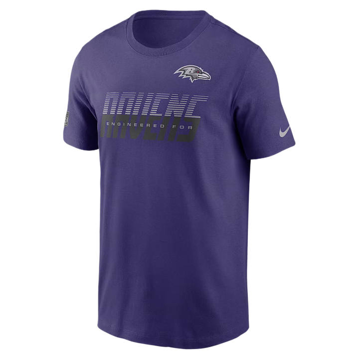 Nike Nike NFL T Shirts Men's Purple Crew Neck Moderate