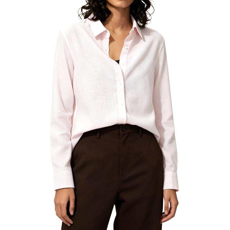 UNIQLO Shirts Women's Pink Lapel