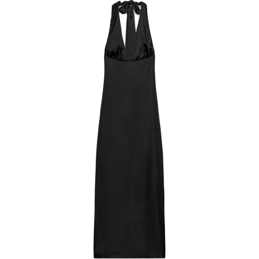 ZARA Sleeveless Dresses Women's Black Moderate Midi Skirt
