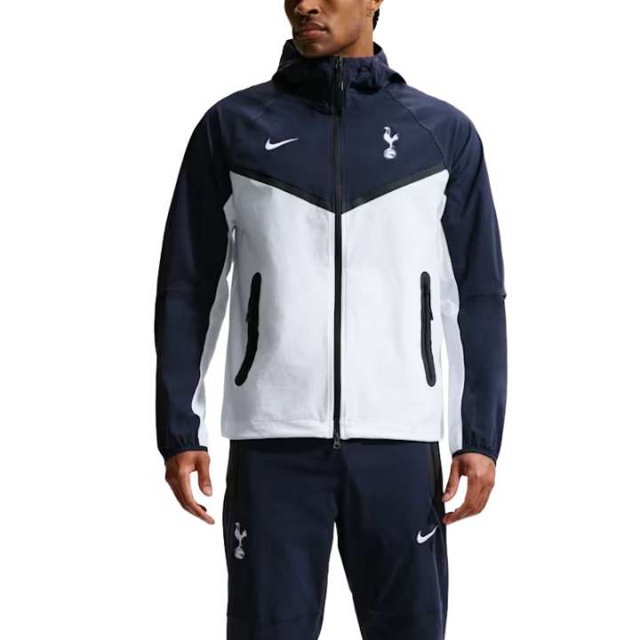 Nike Nike Jackets Men's White/Obsidian/White Hooded Non Detachable Moderate Straight Fit