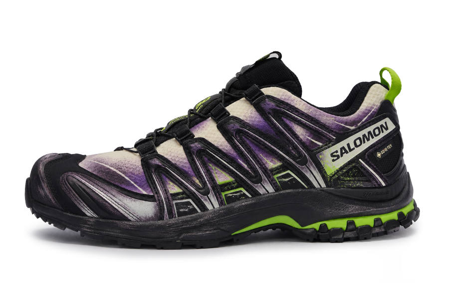 SALOMON XA PRO 3D Trail Running Shoes Unisex Low Top Green/Purple