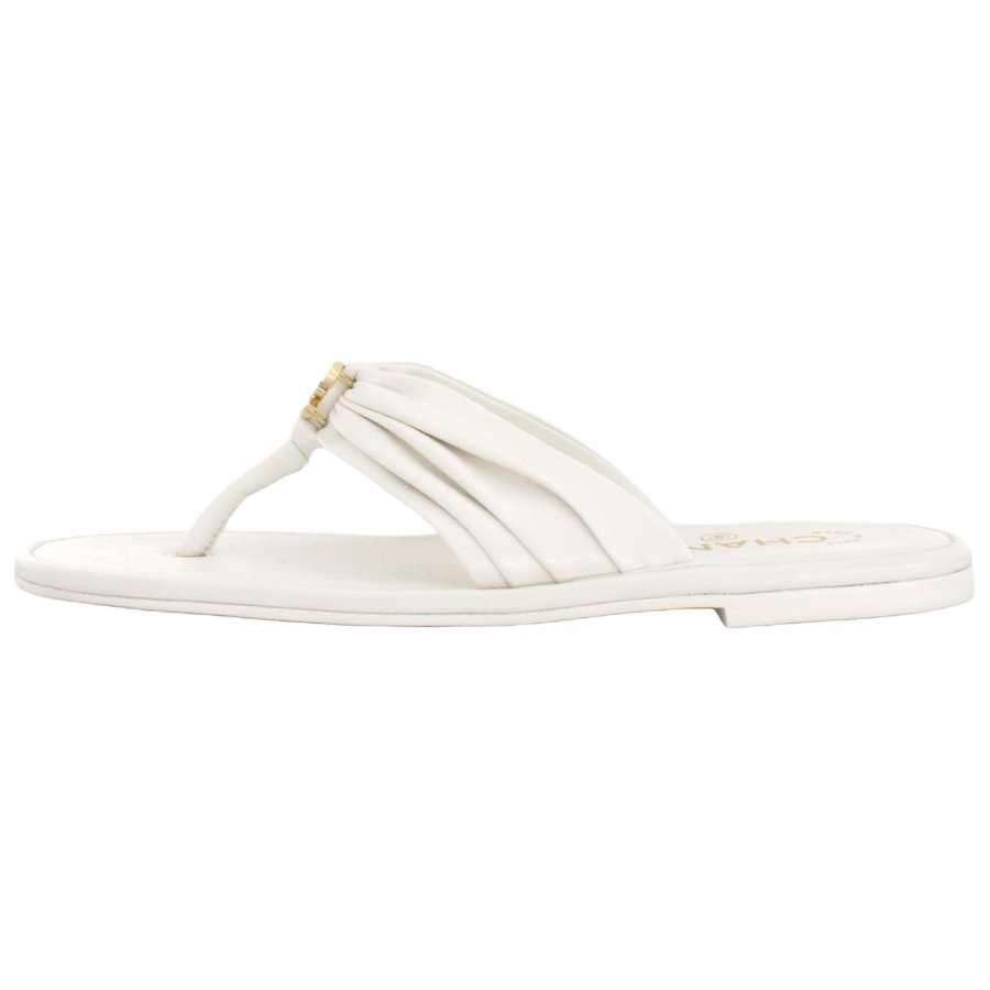 CHANEL CHANEL Flip Flops Women's White
