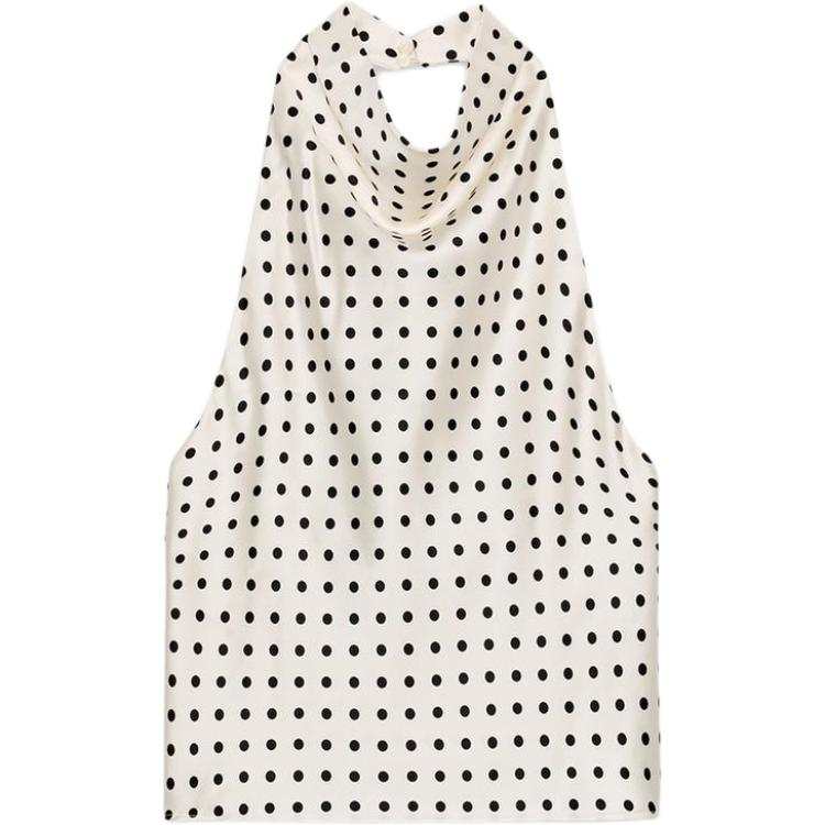 ZARA Tank Tops Women's White/Black Other