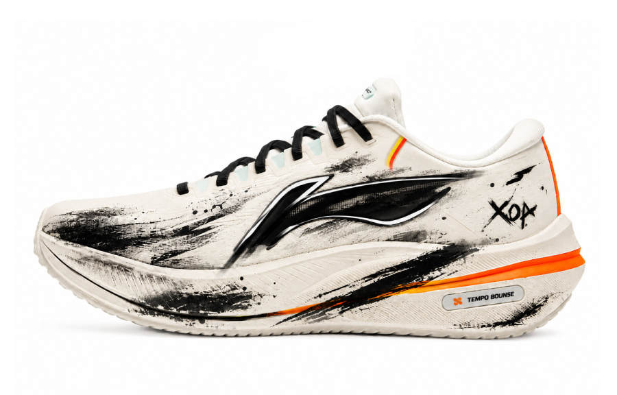 Li-Ning Li Ning Yueying 5 Running Shoes Men's Low Top Ecru Black Orange Color Block