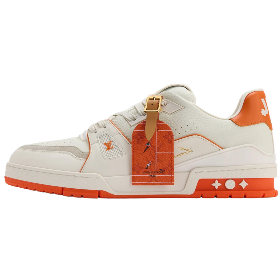 LOUIS VUITTON Trainer Skateboard Shoes Men's Low Top Orange