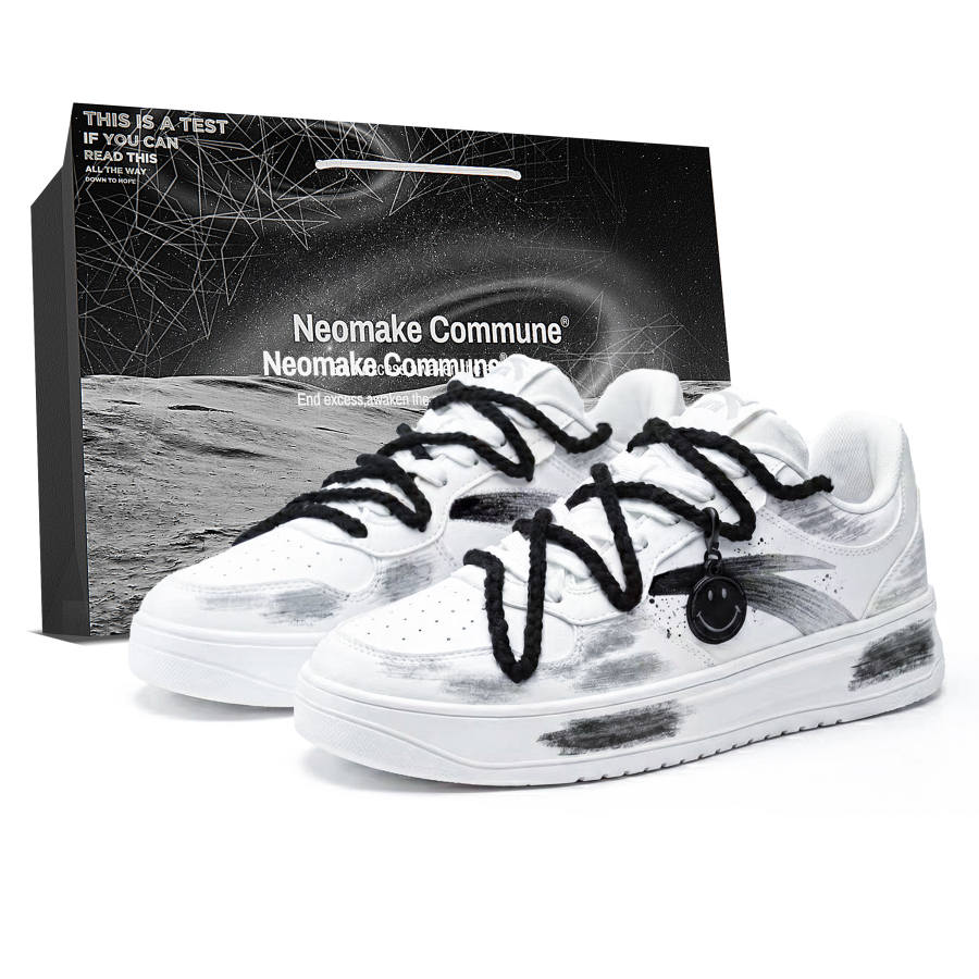 ANTA Easy Skateboard Shoes Unisex Low Top White