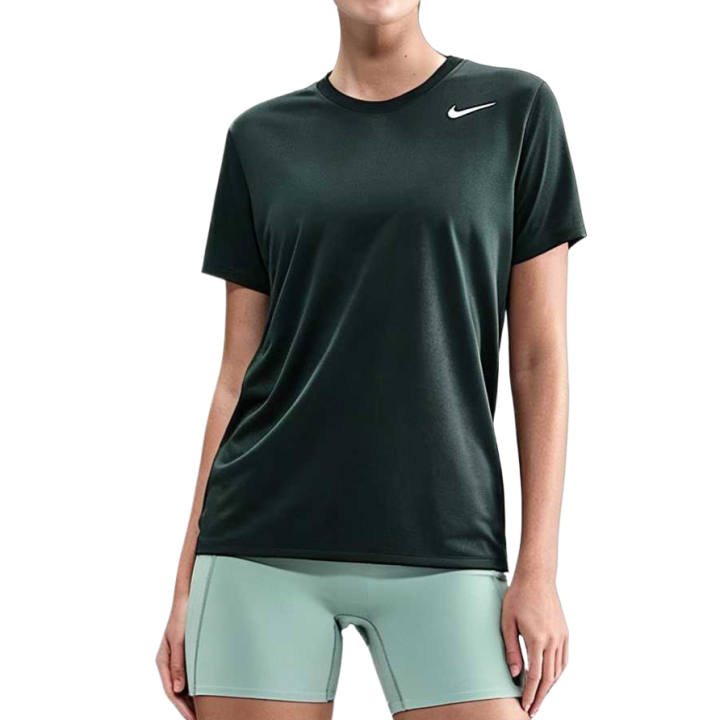 Nike Nike T Shirts Women's Seaweed/White Crew Neck Moderate
