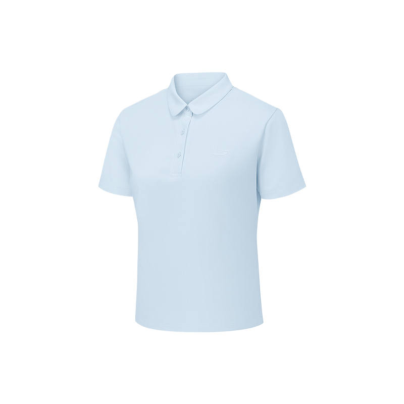 Skechers Polo Shirts Women's Braised Sulfur Blue 026P Polo Collar