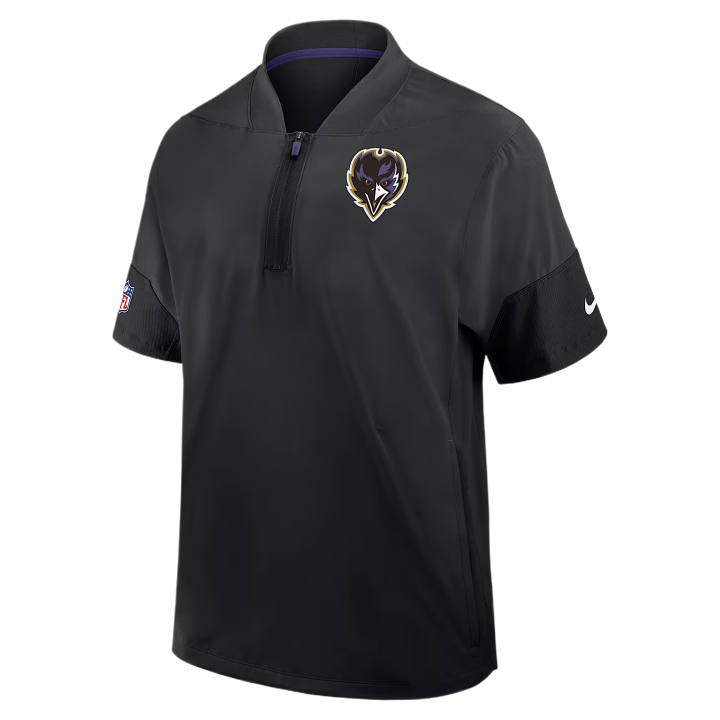 Nike Nike NFL T Shirts Men's Black/New Orchid Baseball Collar Moderate