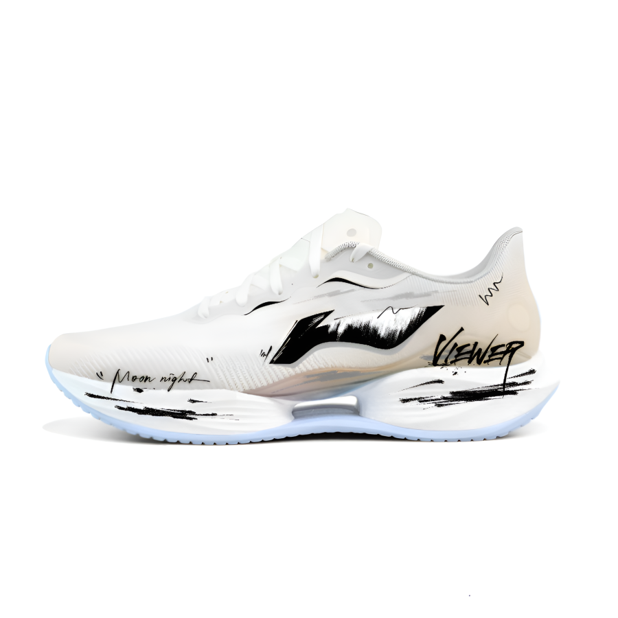Li-Ning Li Ning Super Light 22 Running Shoes Men's Low Top Ink Wash Style White Black