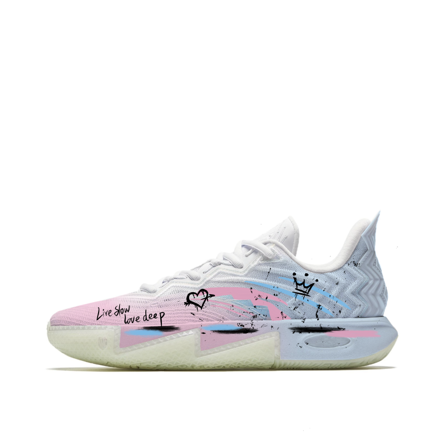 ANTA KAI 2 Basketball Shoes Men's Low Top Blue Pink