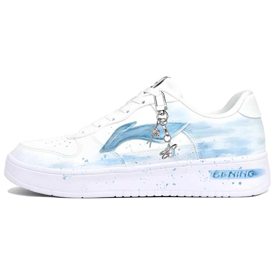 Li-Ning Li Ning Floating Boat Skateboard Shoes Unisex Low Top White/Blue