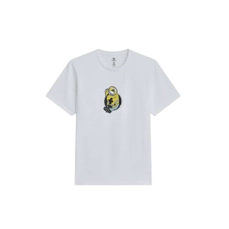 Converse X MINIONS T Shirts Men's WHT Crew Neck