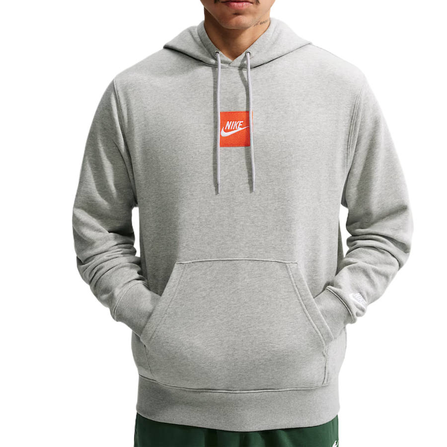 Nike Nike Sportswear Club Sweatshirts Men's Dark Gray/Light Smoke Gray/White Hooded Non Detachable Moderate
