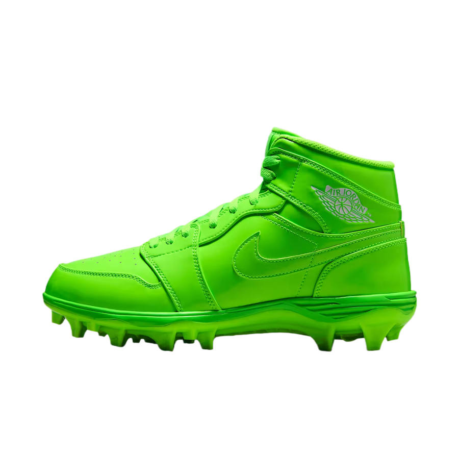 Jordan Jordan Air Jordan 1 Soccer Shoes Unisex Mid Top Electric Green/White/Electric Green