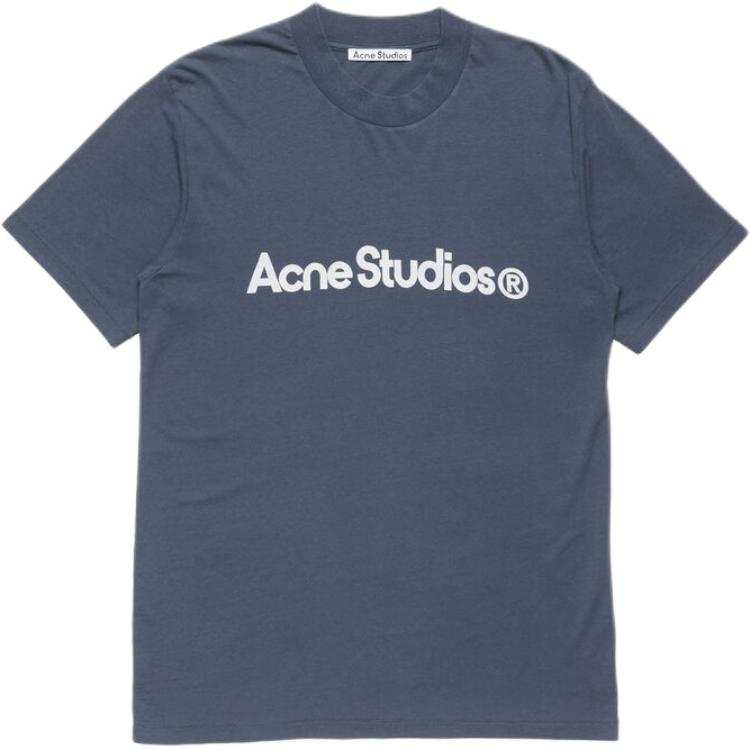 Acne Studios Acne Studios T Shirts Men's Marine Blue Crew Neck