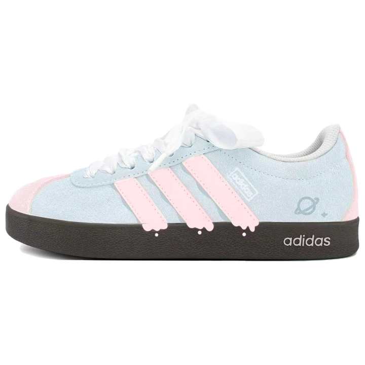 Adidas Adidas Vl Court Classic German Army Trainers Unisex Low Top Pink
