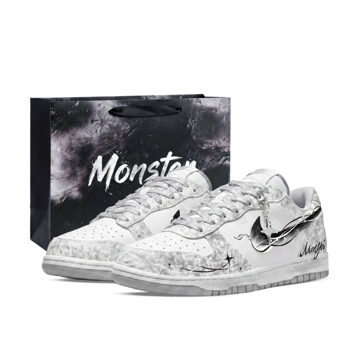 Nike Nike Big Skateboard Shoes Unisex Low Top White/Black/Gray