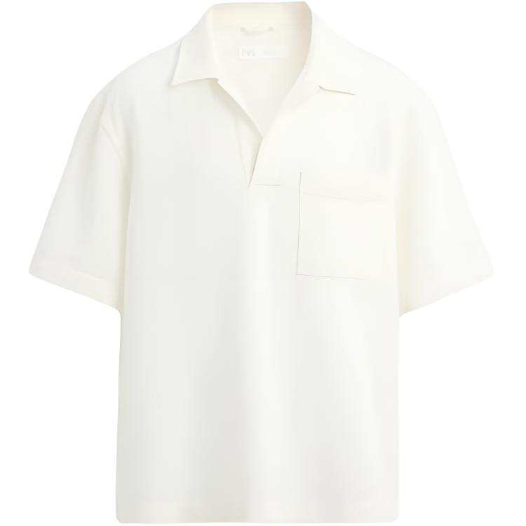 ZARA Shirts Men's Frosted White Lapel Moderate