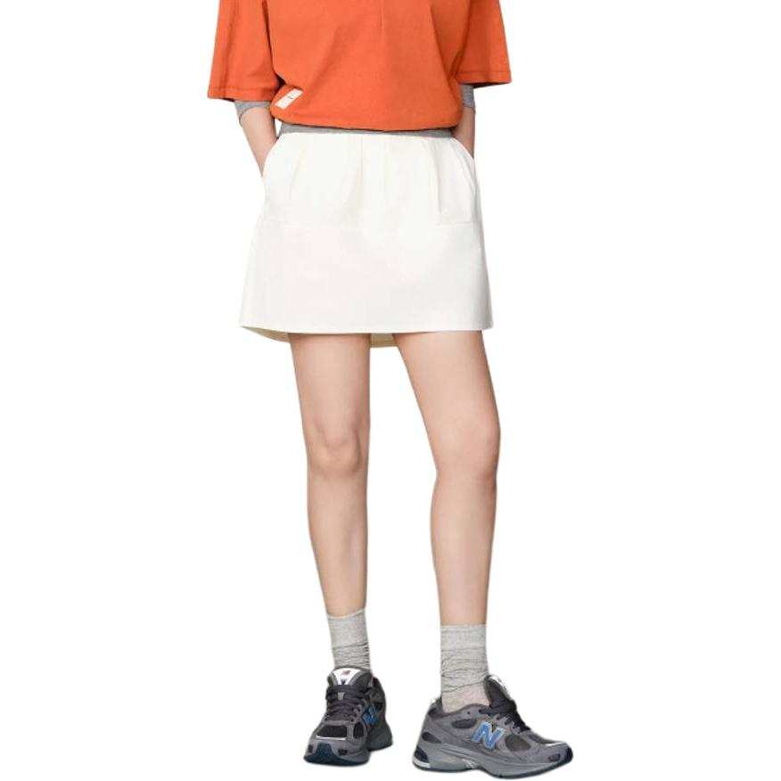 New Balance New Balance NB Grey Casual Short Skirts Women's Sea Salt White Moderate Short Skirt