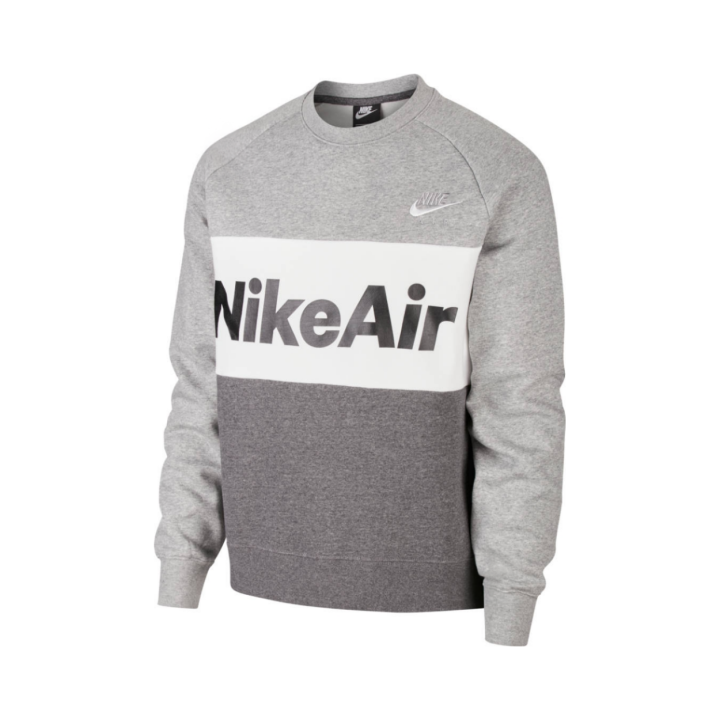 Nike Nike Sweatshirts Men's Silver Gray Crew Neck Moderate