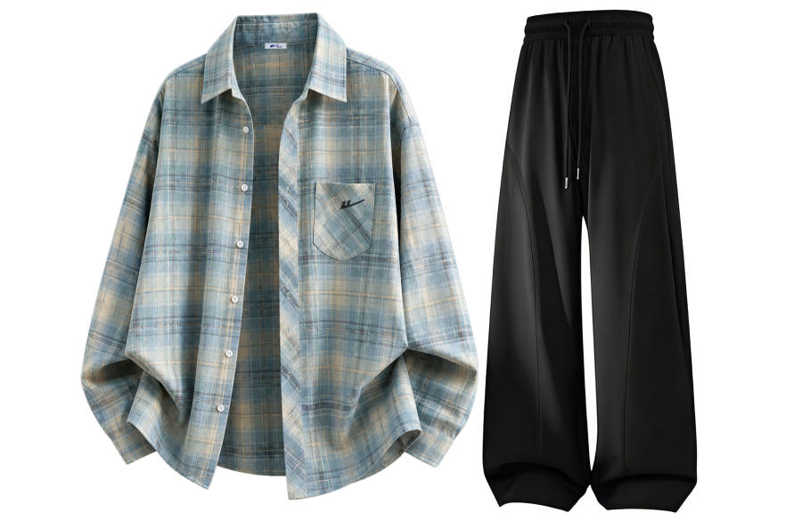 WARRIOR WARRIOR Shirt Matching Sets Unisex Lapel Moderate