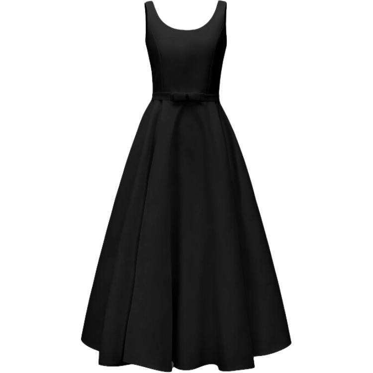 CHARM GLOW Evening Dresses Women's Square Collar Moderate Long Skirt A Line Skirt
