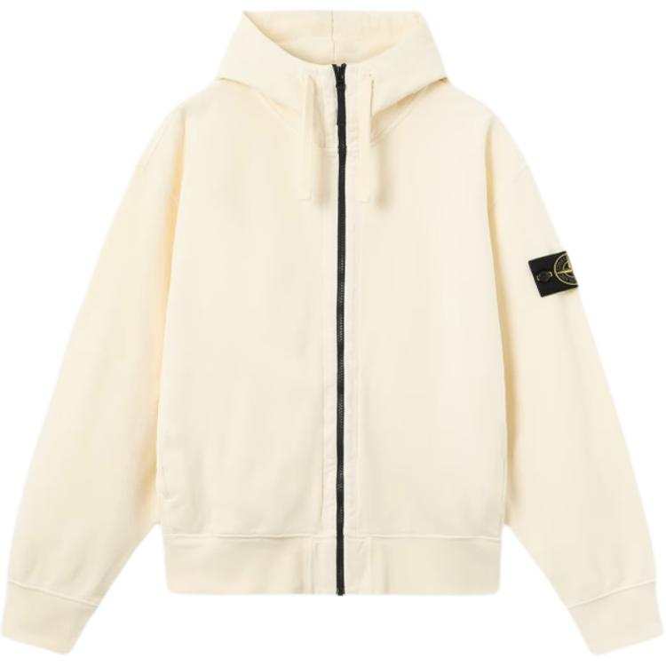STONE ISLAND FW26 Sweatshirts Men's Ecru Hooded Non Detachable Moderate Other