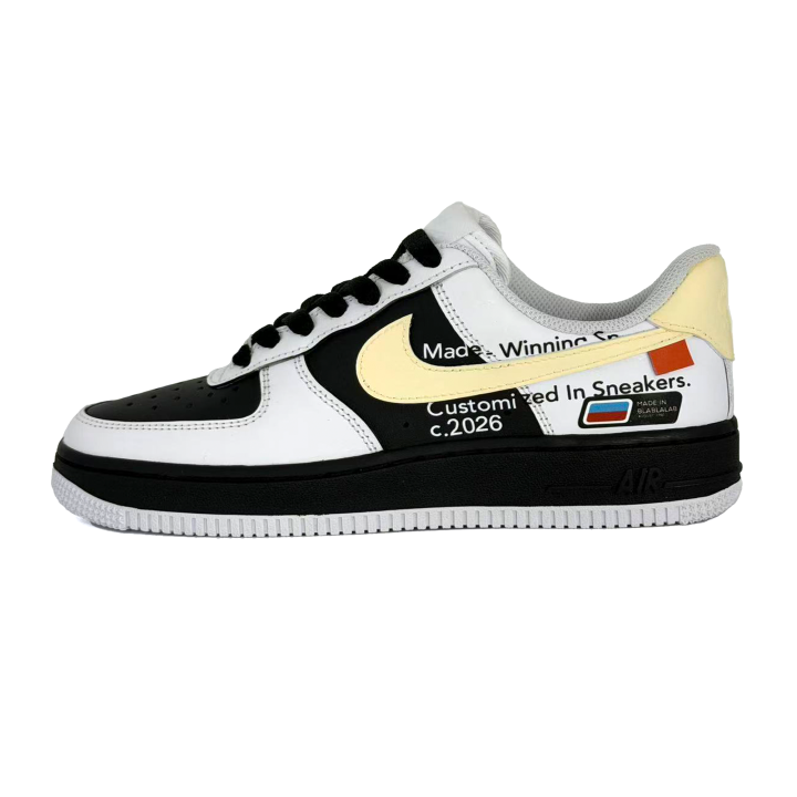 Nike Nike Air Force 1 Skateboard Shoes Women's Low Top Beige Yellow