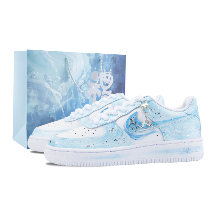 Nike Nike Air Force 1 Skateboard Shoes Unisex Low Top Blue/White