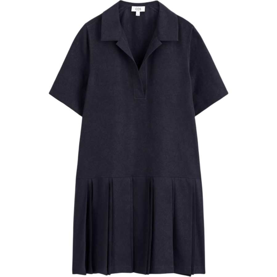 COS Short Sleeved Dresses Women's Navy Blue Thin