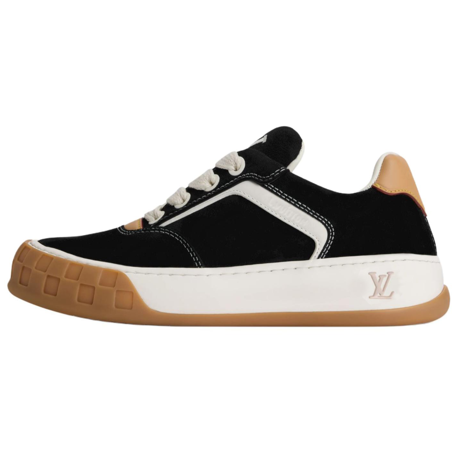 LOUIS VUITTON Tilted Skateboard Shoes Women's Low Top Black