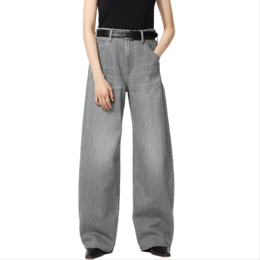 UNIQLO Jeans Unisex Gray Moderate Wide Leg Pants