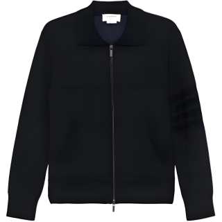 THOM BROWNE 4 Bar Zip Up Cardigan
