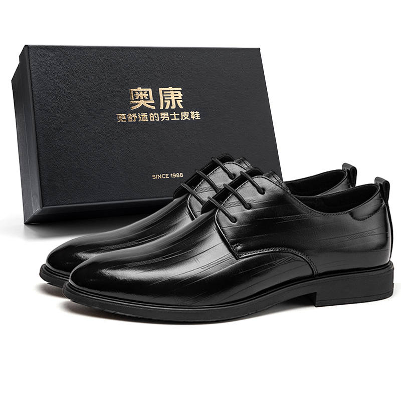 AOKANG Dress Shoes Men's Low Top Black