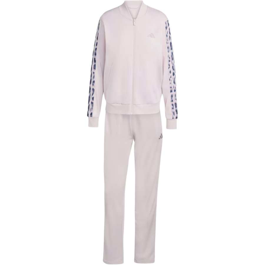 Adidas Adidas 3 Stripes Casual Suits Women's Ice Purple Baseball Collar Moderate