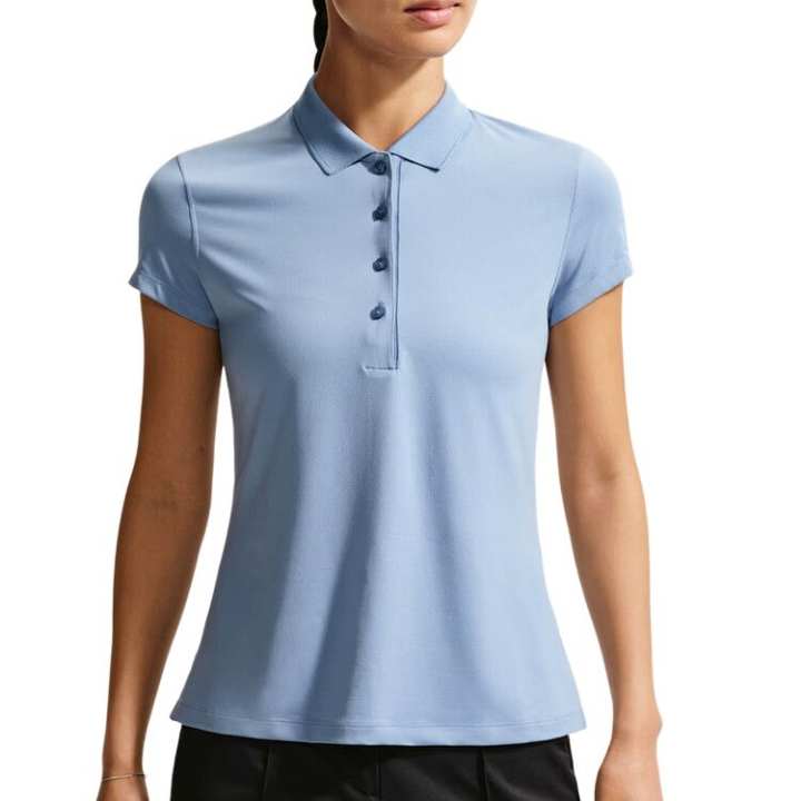 Nike Nike Polo Shirts Women's Blue Lapel Moderate